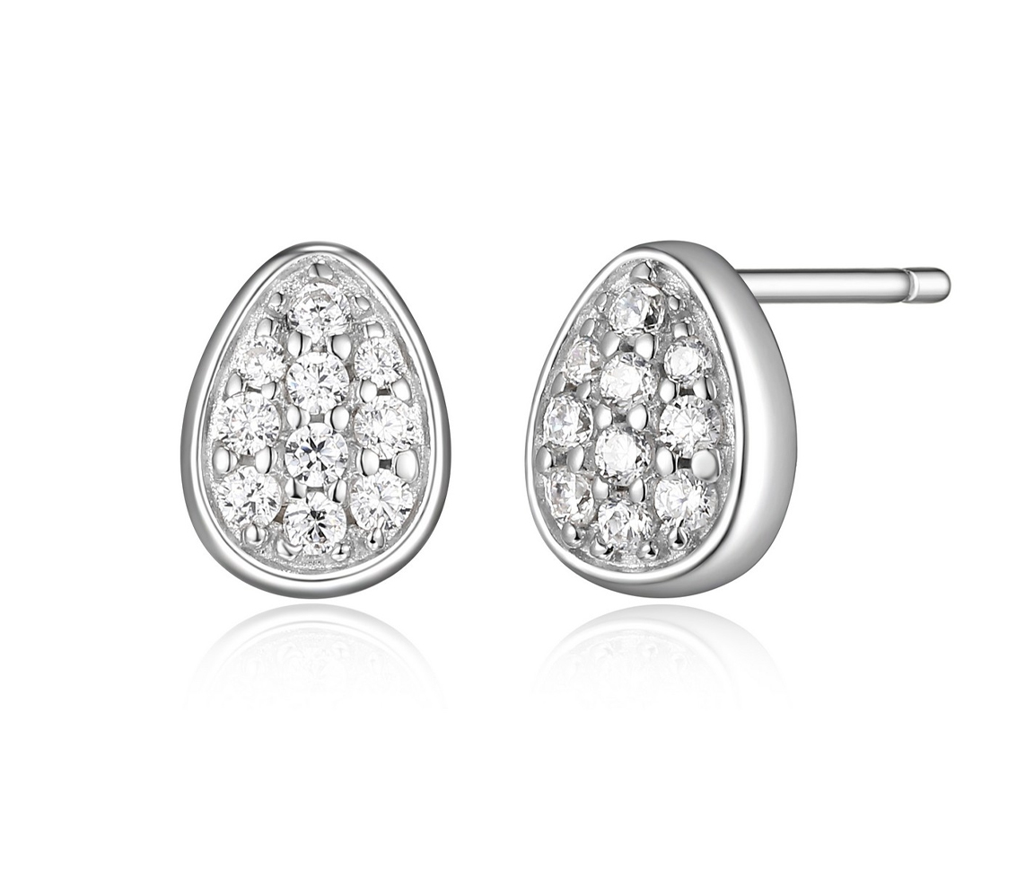 BOUCLES ELLE EN ARGENT RHODIÉ GOUTTE AVEC PAVÉ DE CUBIQUES ZIRCONIAS - PJ R2LCJ70058 - ELLE BOUCLES ELLE EN ARGENT RHODIÉ GOUTTE AVEC PAVÉ DE CUBIQUES ZIRCONIAS - PJ R2LCJ70058 - ELLE