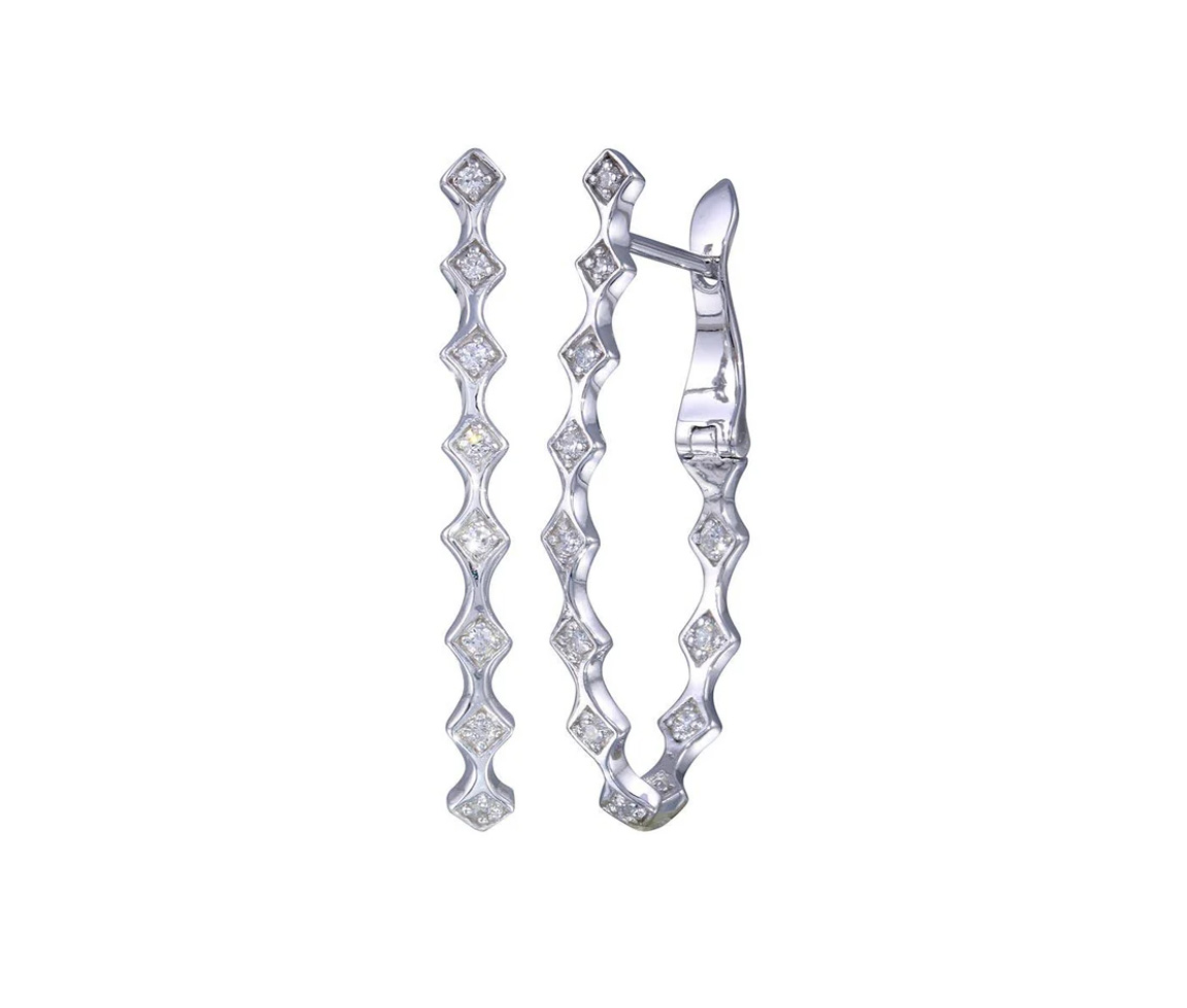 BOUCLES ANNEAUX OVALES EN ARGENT RHODIÉ SERTIES DE CUBIQUES ZIRCONIAS - SP BGE00451 - BIJOUX D'IMPORTATION BOUCLES ANNEAUX OVALES EN ARGENT RHODIÉ SERTIES DE CUBIQUES ZIRCONIAS - SP BGE00451 - BIJOUX D'IMPORTATION
