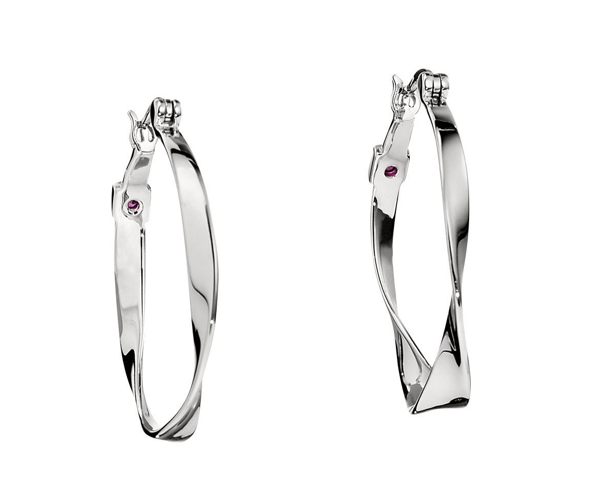 BOUCLES ELLE ANNEAUX EN ARGENT RHODIÉ TWISTÉES - PJ R2LAEDA00K - ELLE BOUCLES ELLE ANNEAUX EN ARGENT RHODIÉ TWISTÉES - PJ R2LAEDA00K - ELLE