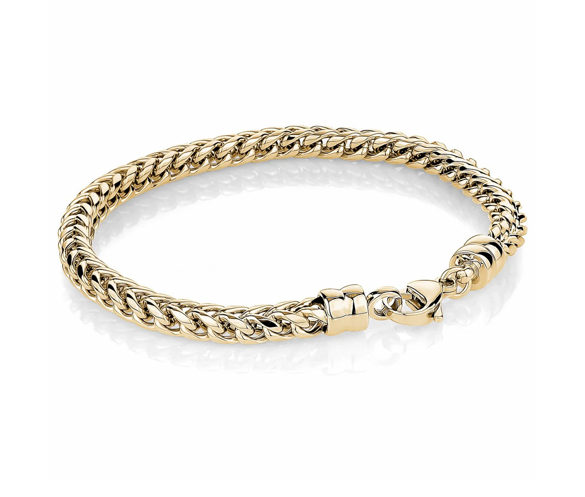 BRACELET EN ACIER/PVD OR À MAILLE FRANCO RONDE - IG SMB211 - ITALGEM BRACELET EN ACIER/PVD OR À MAILLE FRANCO RONDE - IG SMB211 - ITALGEM