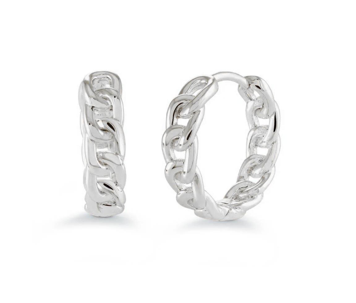 BOUCLES HUGGIES EN ACIER À MAILLE CUBAINE - IG SEA388 - VELORIA BOUCLES HUGGIES EN ACIER À MAILLE CUBAINE - IG SEA388 - VELORIA