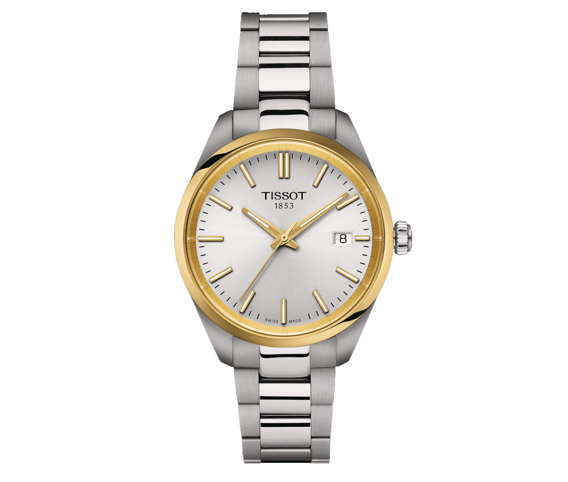 MONTRE TISSOT UNISEXE EN ACIER/PVD OR PR 100 34MM - T1502102103100 - TISSOT MONTRE TISSOT UNISEXE EN ACIER/PVD OR PR 100 34MM - T1502102103100 - TISSOT