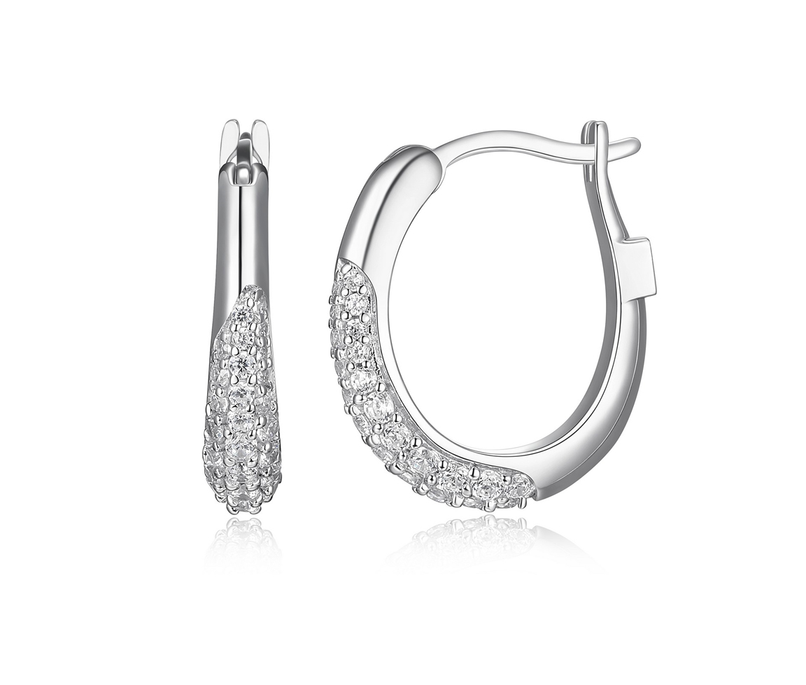 BOUCLES ANNEAUX ELLE EN ARGENT RHODIÉ SERTIE DE CUBIQUES ZIRCONIAS - PJ R2LCK7000J - ELLE BOUCLES ANNEAUX ELLE EN ARGENT RHODIÉ SERTIE DE CUBIQUES ZIRCONIAS - PJ R2LCK7000J - ELLE