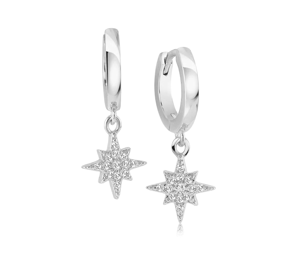 BOUCLES HUGGIES EN ACIER AVEC D'ÉTOILES SERTIES DE CUBIQUES ZIRCONIAS - IG SEA392 - VÉLORIA BOUCLES HUGGIES EN ACIER AVEC D'ÉTOILES SERTIES DE CUBIQUES ZIRCONIAS - IG SEA392 - VÉLORIA