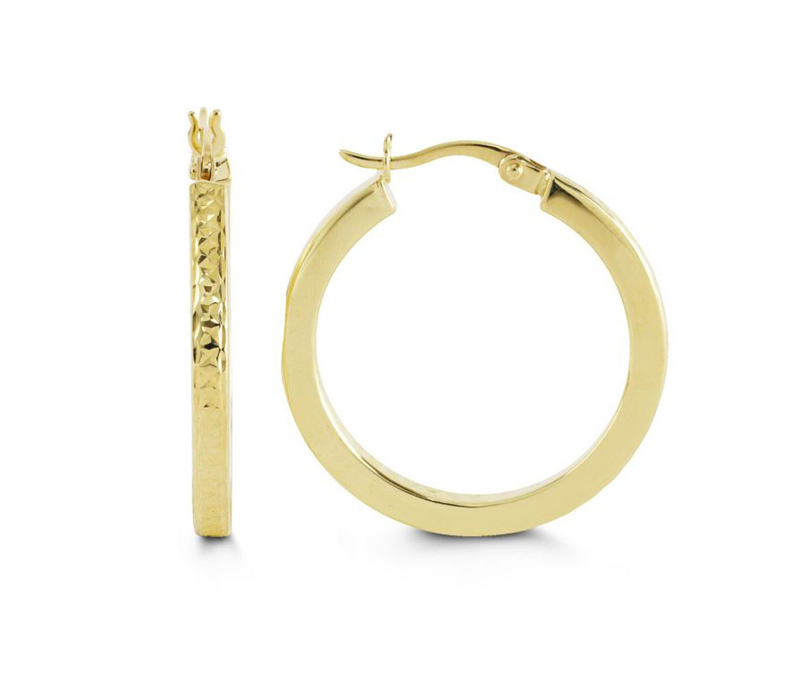 BOUCLES ANNEAUX EN OR TAILLÉES DIAMANT - SY 1026D - BIJOUX D'IMPORTATION BOUCLES ANNEAUX EN OR TAILLÉES DIAMANT - SY 1026D - BIJOUX D'IMPORTATION