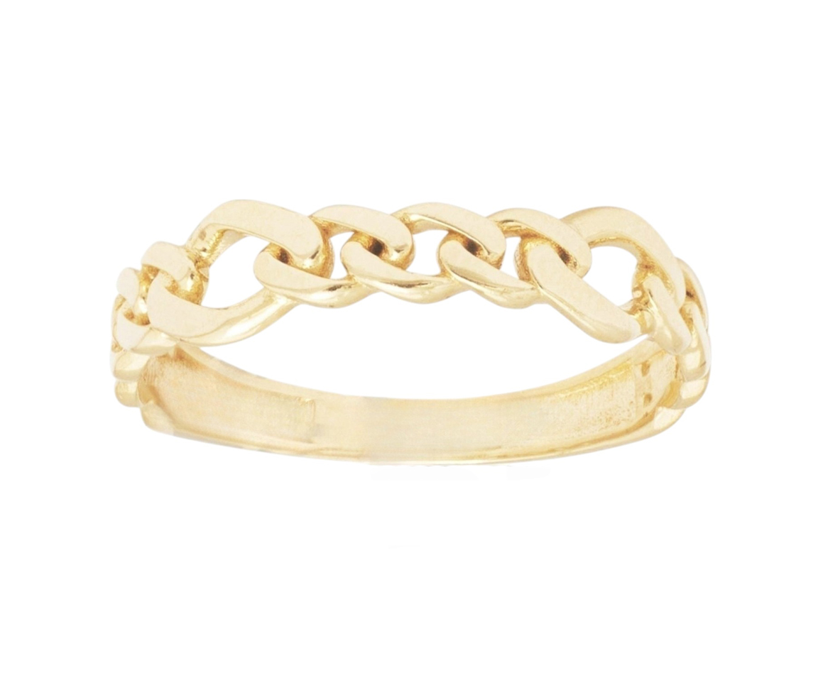 BAGUE CHAINETTE EN OR À MAILLE FIGARO - CB RYD38347 - CBE BAGUE CHAINETTE EN OR À MAILLE FIGARO - CB RYD38347 - CBE