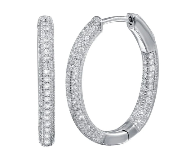 BOUCLES HUGGIES OVALES EN ARGENT RHODIÉ SERTIES DE CUBIQUES ZIRCONIAS - SP STE01240 - BIJOUX D'IMPORTATION BOUCLES HUGGIES OVALES EN ARGENT RHODIÉ SERTIES DE CUBIQUES ZIRCONIAS - SP STE01240 - BIJOUX D'IMPORTATION