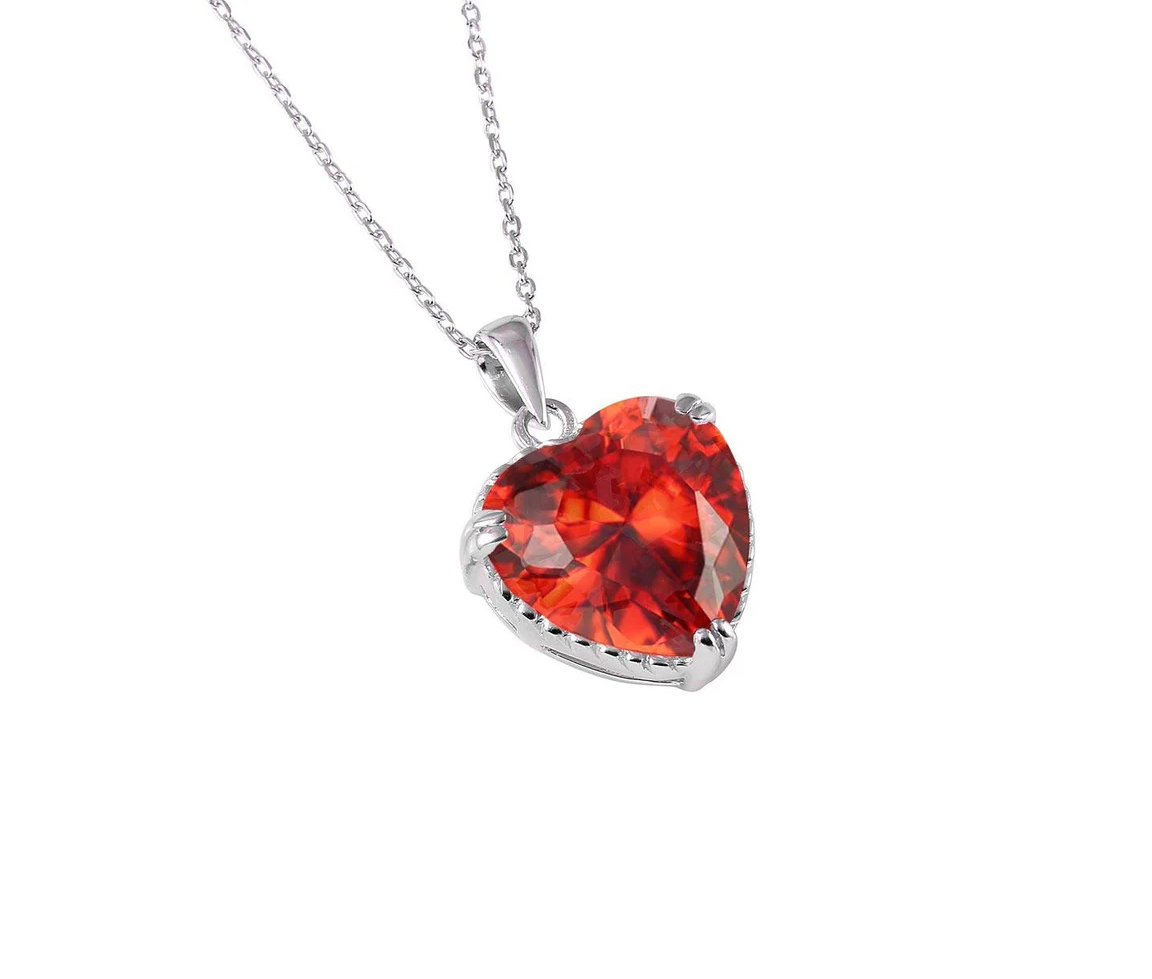 PENDENTIF COEUR EN ARGENT RHODIÉ SERTI D'UN CUBIQUE ZIRCONIA ROUGE - SP BGP00732 - BIJOUX D'IMPORTATION PENDENTIF COEUR EN ARGENT RHODIÉ SERTI D'UN CUBIQUE ZIRCONIA ROUGE - SP BGP00732 - BIJOUX D'IMPORTATION