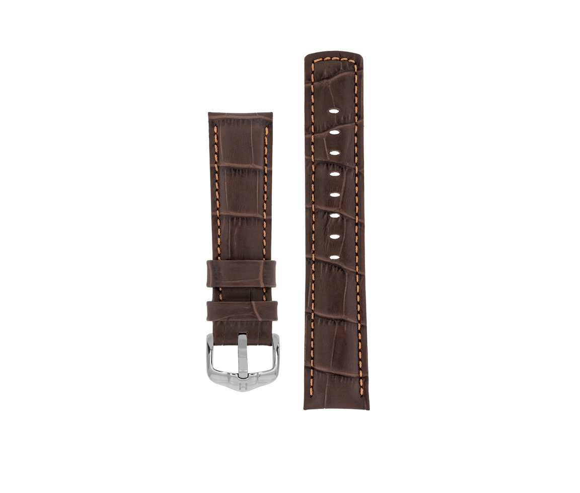 BRAC. HIRSCH CUIR VEAU BRUN 20MM L BRAC. HIRSCH CUIR VEAU BRUN 20MM L