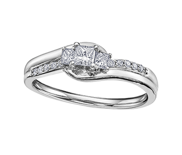 BAGUE EN OR 10K BLANC SERTIE DE DIAMANTS CANADIENS ET DE DIAMANTS - CR AM227W32 - DIAMANT CANADIEN BAGUE EN OR 10K BLANC SERTIE DE DIAMANTS CANADIENS ET DE DIAMANTS - CR AM227W32 - DIAMANT CANADIEN