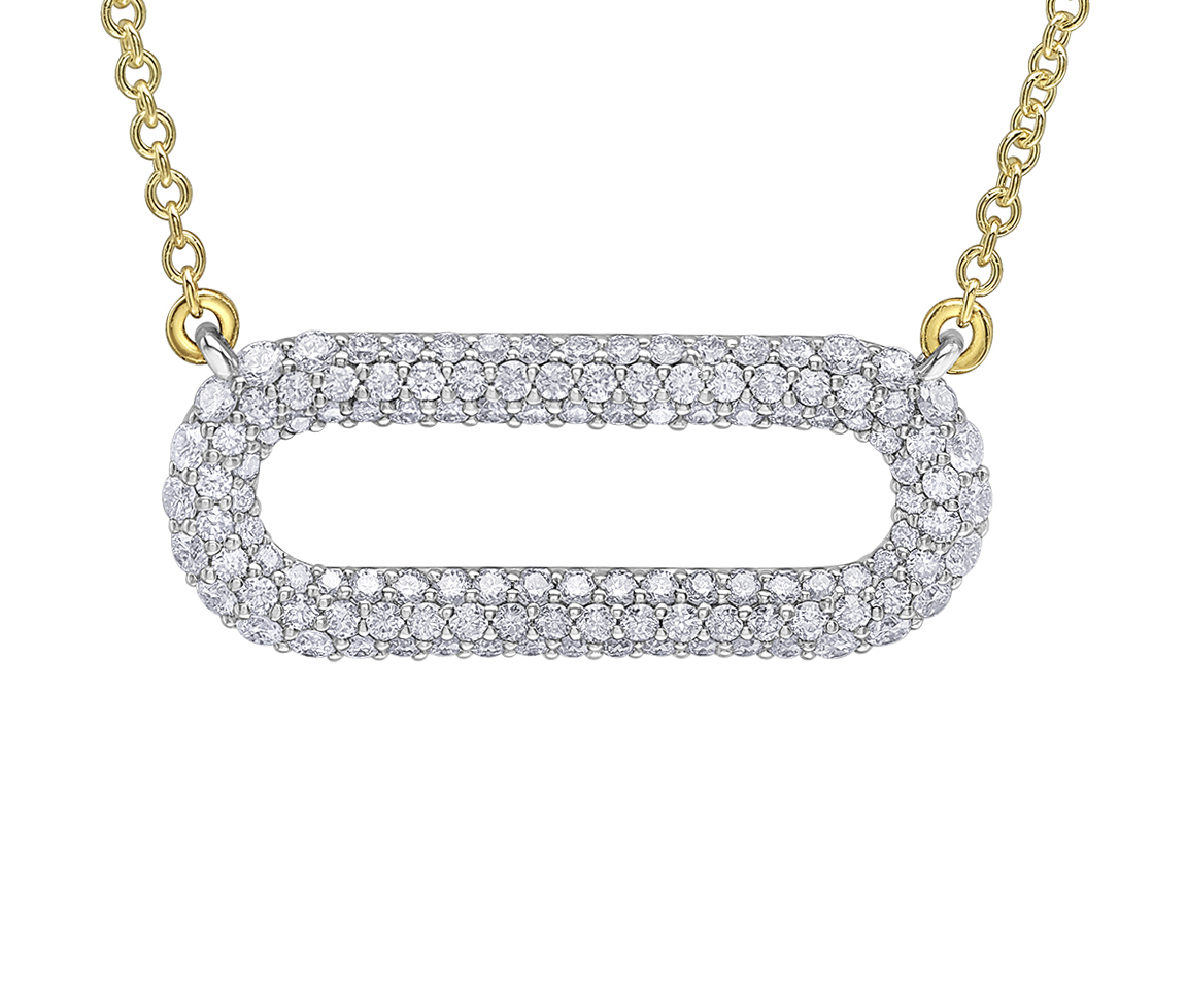 COLLIER EN OR 10K 2 TONS SERTI DE DIAMANTS - CR DD8119YW66 - BIJOUX CANADIEN COLLIER EN OR 10K 2 TONS SERTI DE DIAMANTS - CR DD8119YW66 - BIJOUX CANADIEN