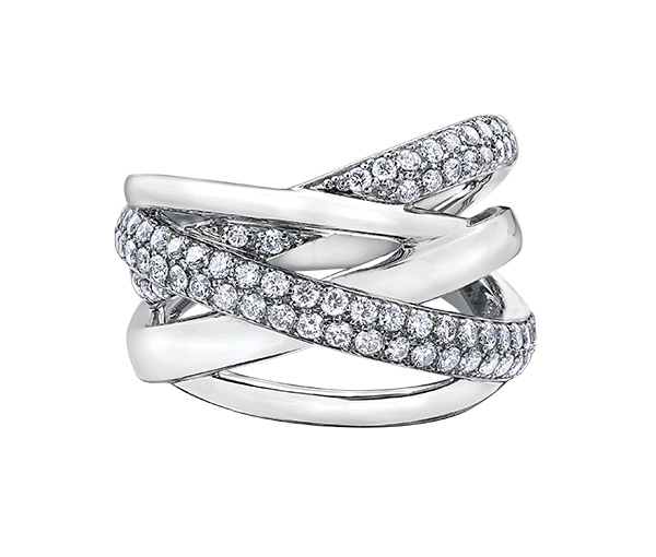 BAGUE EN OR 10K BLANC SERTIE DE DIAMANTS - CR DD2971 - BIJOUX CANADIEN BAGUE EN OR 10K BLANC SERTIE DE DIAMANTS - CR DD2971 - BIJOUX CANADIEN