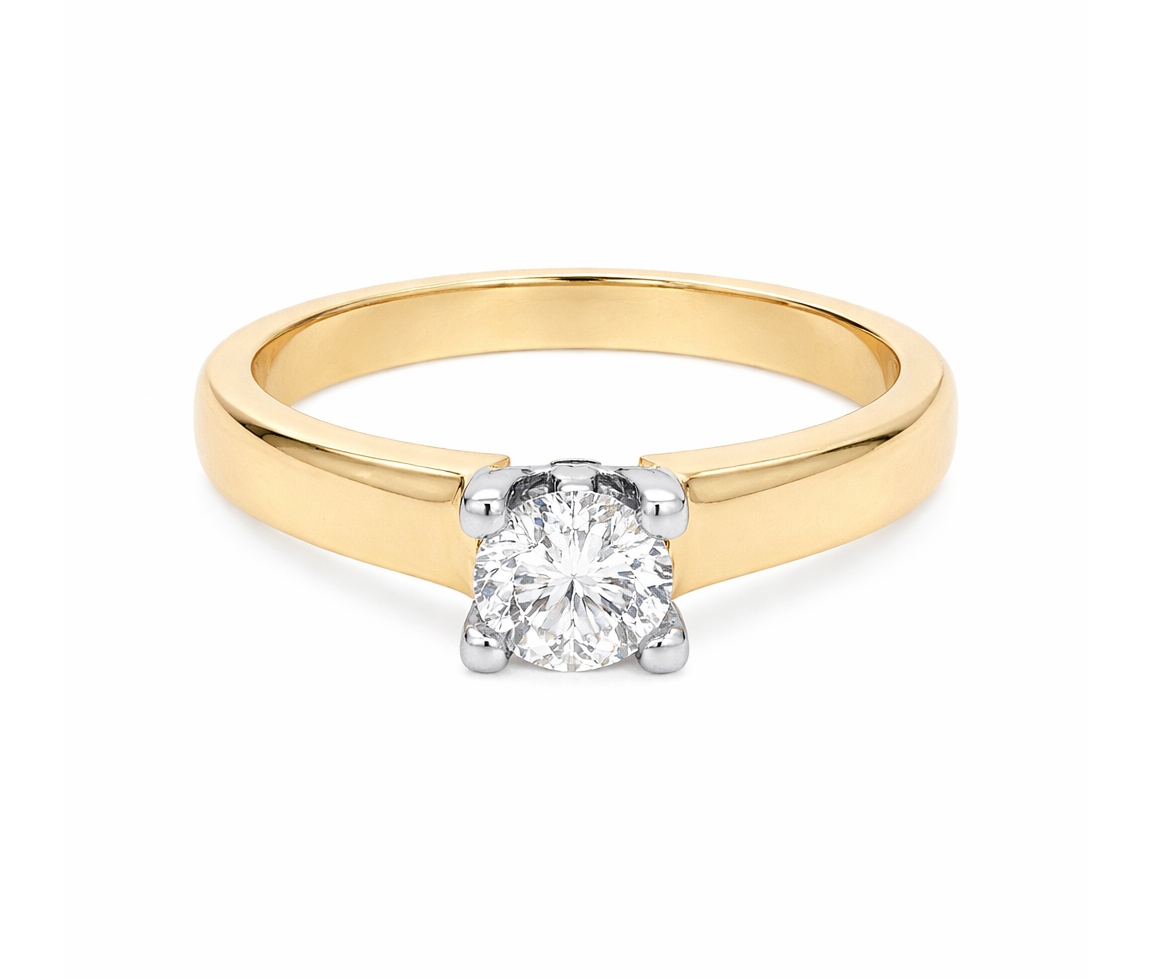 BAGUE EN OR AVEC UN DIAMANT - MK 2472LY556.5 - FAIT AU CANADA BAGUE EN OR AVEC UN DIAMANT - MK 2472LY556.5 - FAIT AU CANADA