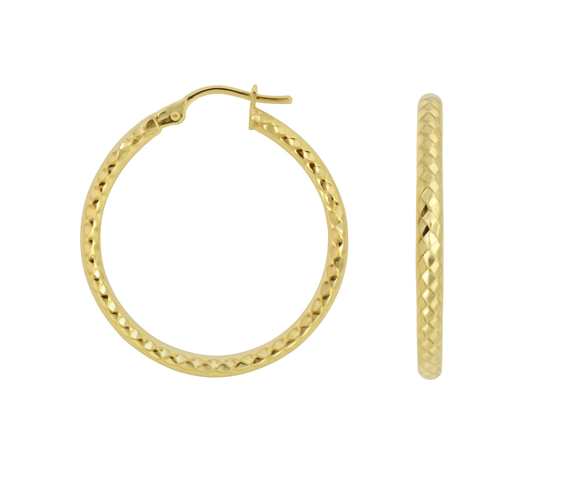 ANNEAUX EN OR JAUNE TAILLÉES DIAMANT - S BOU35 - BIJOUX D'IMPORTATION ANNEAUX EN OR JAUNE TAILLÉES DIAMANT - S BOU35 - BIJOUX D'IMPORTATION