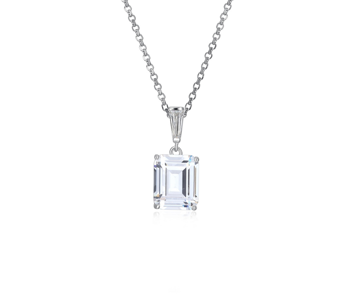 PENDENTIF EN ARGENT RHODIÉ SERTI D'UN CUBIQUE ZIRCONIA AVEC CHAINE ROLO - PJ R3AUZ800Y0 - REIGN PENDENTIF EN ARGENT RHODIÉ SERTI D'UN CUBIQUE ZIRCONIA AVEC CHAINE ROLO - PJ R3AUZ800Y0 - REIGN