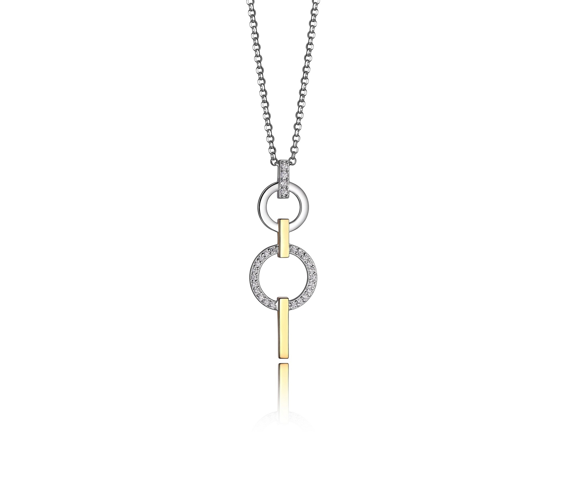 COLLIER ELLE ARGENT 2T ''HUG'' CZ - PJ R0LB9G0044 - ELLE COLLIER ELLE ARGENT 2T ''HUG'' CZ - PJ R0LB9G0044 - ELLE