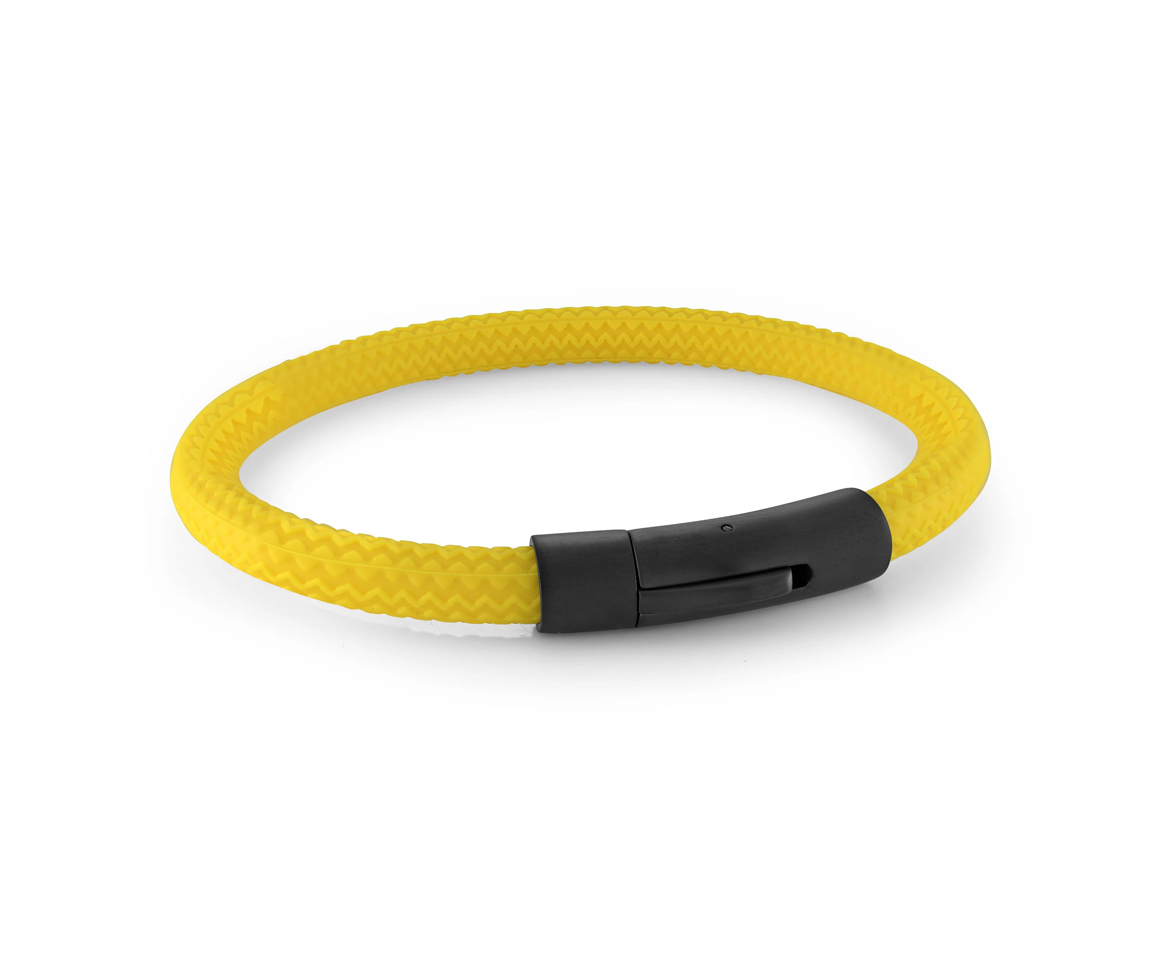 BRACELET EN ACIER/PVD NOIR ET CAOUTCHOUC JAUNE - IG SBR28/8 - ITALGEM BRACELET EN ACIER/PVD NOIR ET CAOUTCHOUC JAUNE - IG SBR28/8 - ITALGEM