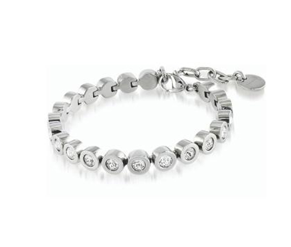 BRACELET TENNIS EN ACIER SERTI DE SWAROVSKI - IG SWB76 - VÉLORIA BRACELET TENNIS EN ACIER SERTI DE SWAROVSKI - IG SWB76 - VÉLORIA