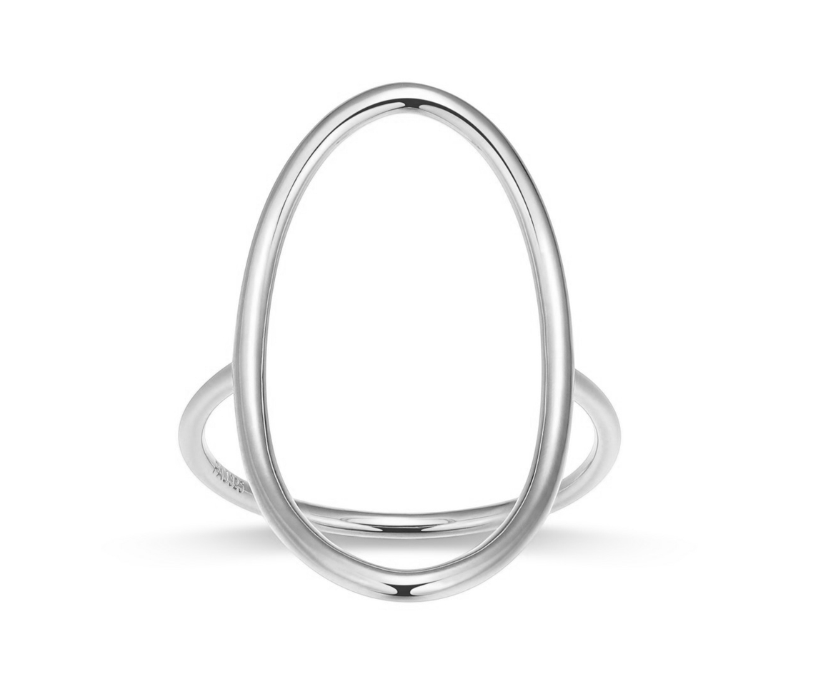 BAGUE AVEC OVAL AJOURÉ EN ARGENT RHODIÉ - PJ R4ATSXA0A8 - REIGN BAGUE AVEC OVAL AJOURÉ EN ARGENT RHODIÉ - PJ R4ATSXA0A8 - REIGN