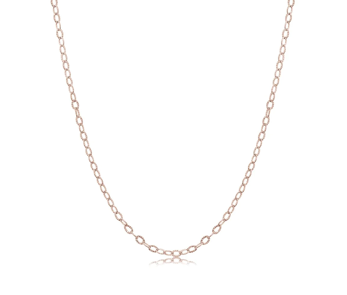 CHAINE ROLO TAILLÉE DIAMANT EN ACIER/PVD OR ROSE - IG LC4/16 - ITALGEM CHAINE ROLO TAILLÉE DIAMANT EN ACIER/PVD OR ROSE - IG LC4/16 - ITALGEM