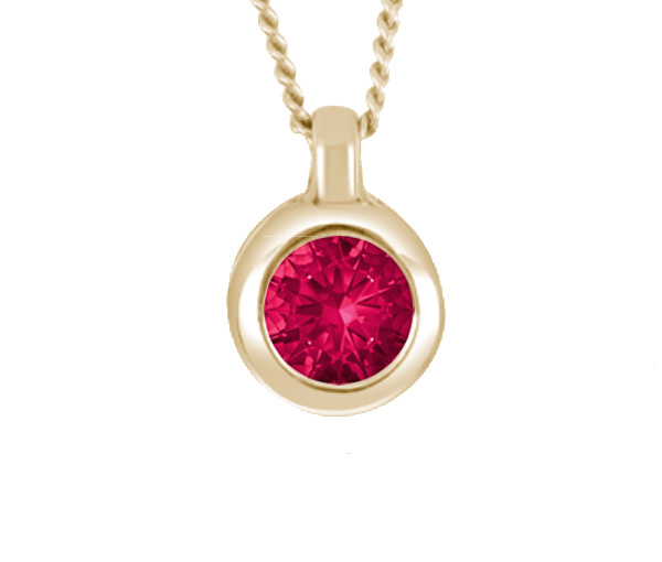 PENDENTIF EN OR 10K SERTI D'UN RUBIS - BH G2913PYRU - BEVERLY HILLS PENDENTIF EN OR 10K SERTI D'UN RUBIS - BH G2913PYRU - BEVERLY HILLS