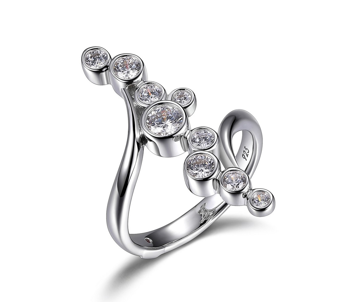 BAGUE ELLE EN ARGENT RHODIÉ SERTIE DE CUBIQUES ZIRCONIAS - PJ R4LA9F00AC - ELLE BAGUE ELLE EN ARGENT RHODIÉ SERTIE DE CUBIQUES ZIRCONIAS - PJ R4LA9F00AC - ELLE