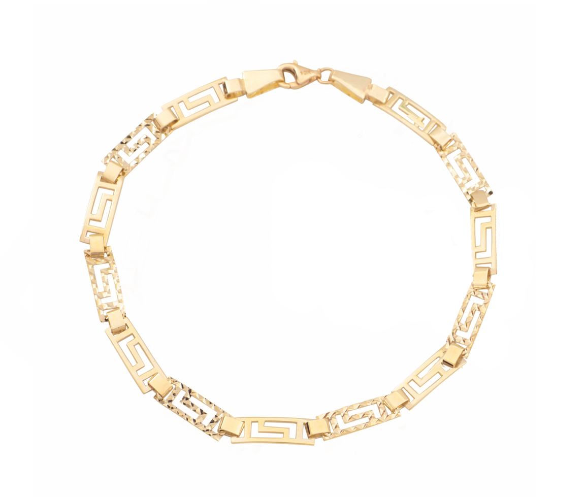 BRACELET EN OR JAUNE À MOTIF VERSACE AJOURÉ ET TAILLÉ DIAMANT - CB BYC2036 - CBE BRACELET EN OR JAUNE À MOTIF VERSACE AJOURÉ ET TAILLÉ DIAMANT - CB BYC2036 - CBE