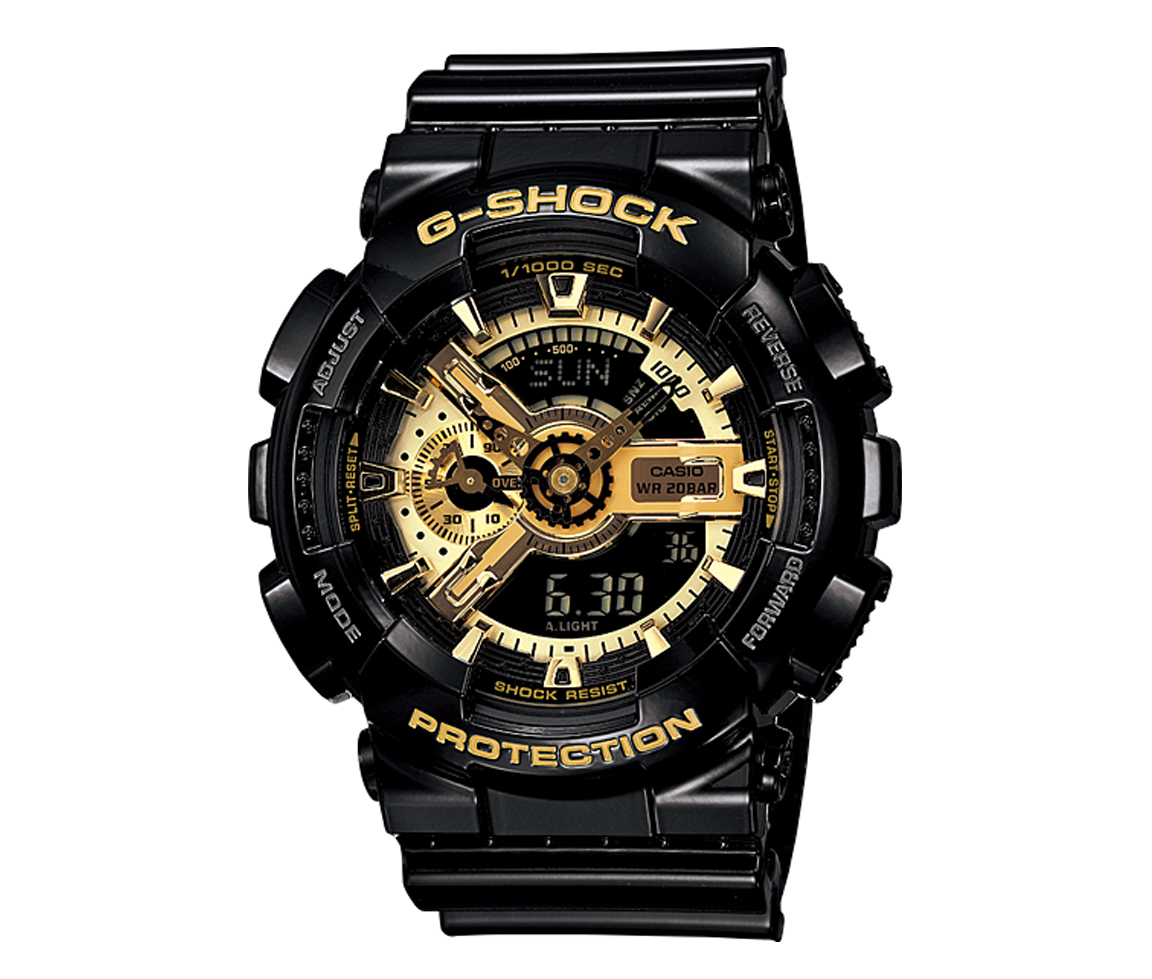 MONTRE CASIO ANALOGIQUE/NUMÉRIQUE EN RÉSINE - H GA110GB-1A - CASIO MONTRE CASIO ANALOGIQUE/NUMÉRIQUE EN RÉSINE - H GA110GB-1A - CASIO