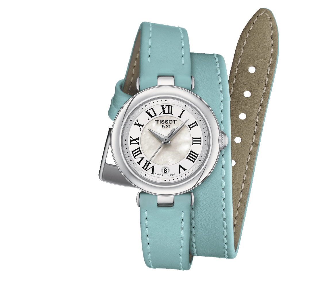 JOLIE MONTRE TISSOT BELLISSIMA SMALL LADY AVEC BRACELET CUIR DOUBLE - T1260101611301 - TISSOT JOLIE MONTRE TISSOT BELLISSIMA SMALL LADY AVEC BRACELET CUIR DOUBLE - T1260101611301 - TISSOT