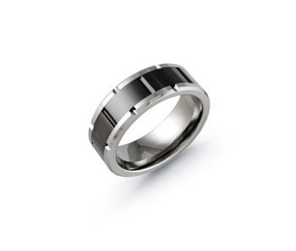 JONC EN TUNGSTÈNE/PVD NOIR CONFORT FIT - ML TG017 - MALO JONC EN TUNGSTÈNE/PVD NOIR CONFORT FIT - ML TG017 - MALO