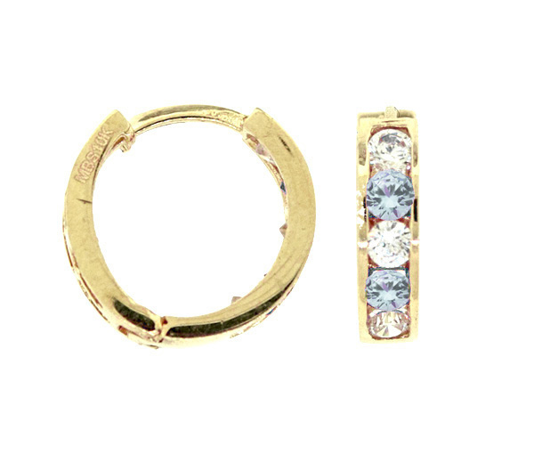 BOUCLES HUGGIES EN OR 10K SERTIES DE CUBIQUES ZIRCONIAS BLEUS PÂLES ET BLANCS - MB HUGNA0310 - BIJOUX D'IMPORTATION BOUCLES HUGGIES EN OR 10K SERTIES DE CUBIQUES ZIRCONIAS BLEUS PÂLES ET BLANCS - MB HUGNA0310 - BIJOUX D'IMPORTATION