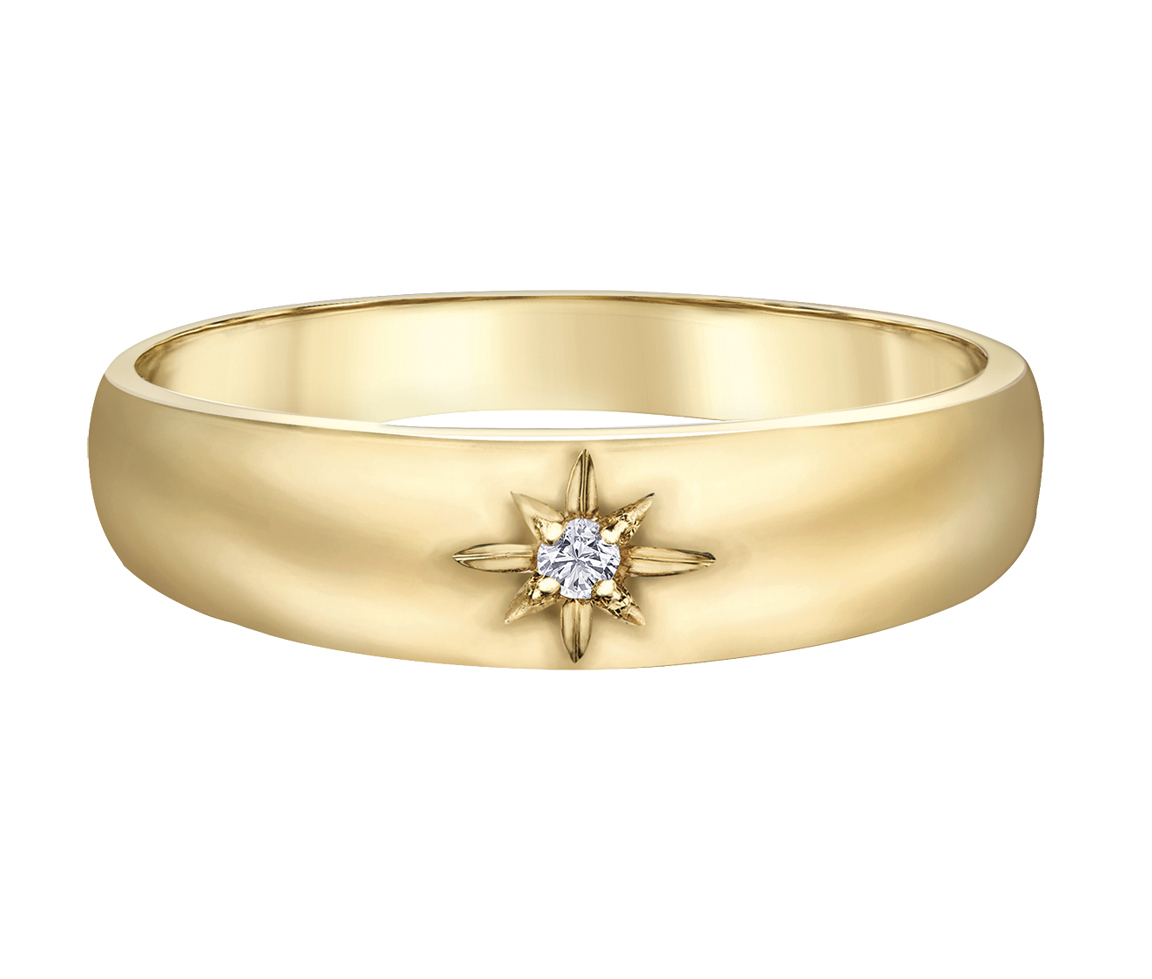 JONC EN OR 10K SERTI D'UN DIAMANT - CR DD8098 - BIJOUX CANADIEN JONC EN OR 10K SERTI D'UN DIAMANT - CR DD8098 - BIJOUX CANADIEN