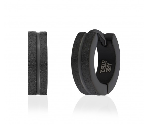 BOUCLES HUGGIES EN ACIER/PVD NOIR - AZ SSE175 - AREZZO BOUCLES HUGGIES EN ACIER/PVD NOIR - AZ SSE175 - AREZZO