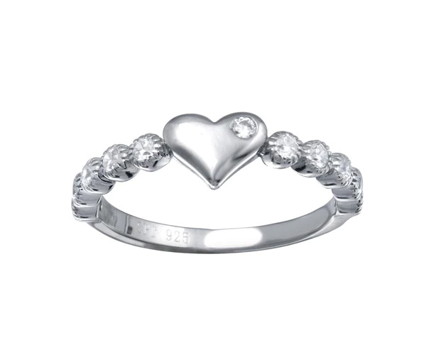 BAGUE COEUR EN ARGENT RHODIÉ SERTIE DE CUBIQUES ZIRCONIAS - SP STR01164/5 - BIJOUX D'IMPORTATION BAGUE COEUR EN ARGENT RHODIÉ SERTIE DE CUBIQUES ZIRCONIAS - SP STR01164/5 - BIJOUX D'IMPORTATION