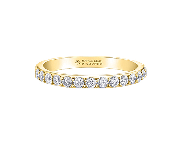 JONC SEMI-ÉTERNITÉ EN OR 14K 2 TONS SERTI DE DIAMANTS CANADIENS - CR ML686Y50 - BIJOUX CANADIEN JONC SEMI-ÉTERNITÉ EN OR 14K 2 TONS SERTI DE DIAMANTS CANADIENS - CR ML686Y50 - BIJOUX CANADIEN
