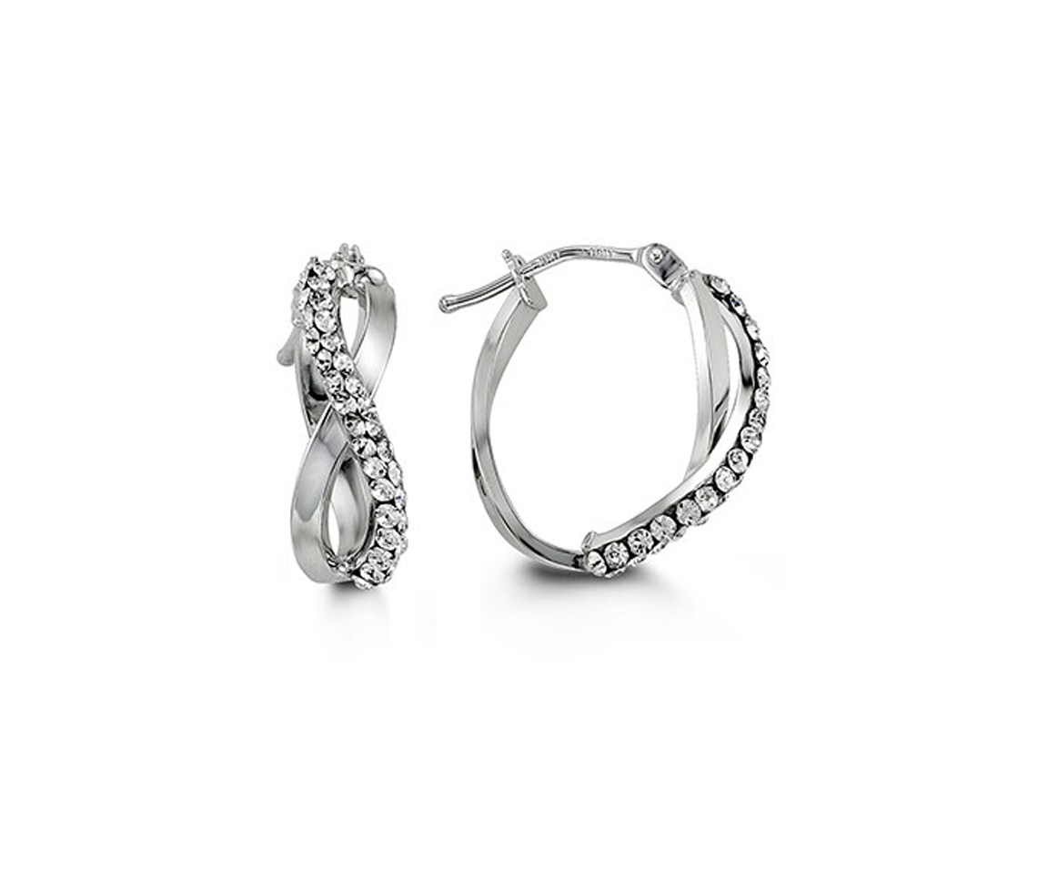 BOUCLES HUGGIES INFINI EN OR BLANC SERTIES DE CUBIQUES ZIRCONIAS - SY 1029A - BIJOUX D'IMPORTATION BOUCLES HUGGIES INFINI EN OR BLANC SERTIES DE CUBIQUES ZIRCONIAS - SY 1029A - BIJOUX D'IMPORTATION