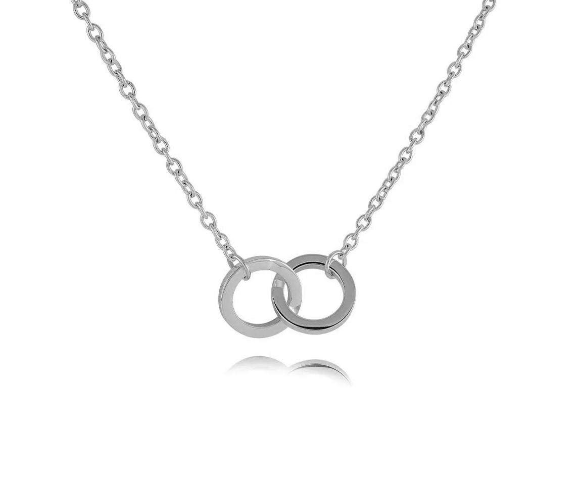 COLLIER 2 CERCLES ENTRELACÉS EN ACIER - IG SWP43 - VELORIA COLLIER 2 CERCLES ENTRELACÉS EN ACIER - IG SWP43 - VELORIA