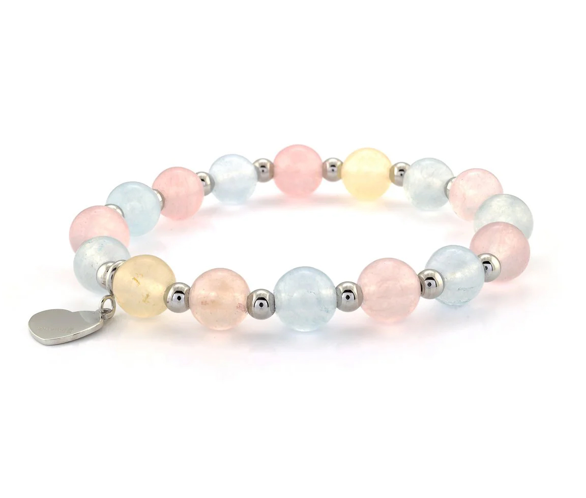 BRACELET COEUR/PERLE MULTICOLORES - IG SWB125 - VELORIA BRACELET COEUR/PERLE MULTICOLORES - IG SWB125 - VELORIA