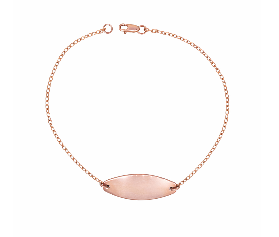 BRACELET IDENTITÉ EN OR 10K ROSE - SJ BRAIDEN02 - BIJOUTERIE SUISSE INC. BRACELET IDENTITÉ EN OR 10K ROSE - SJ BRAIDEN02 - BIJOUTERIE SUISSE INC.