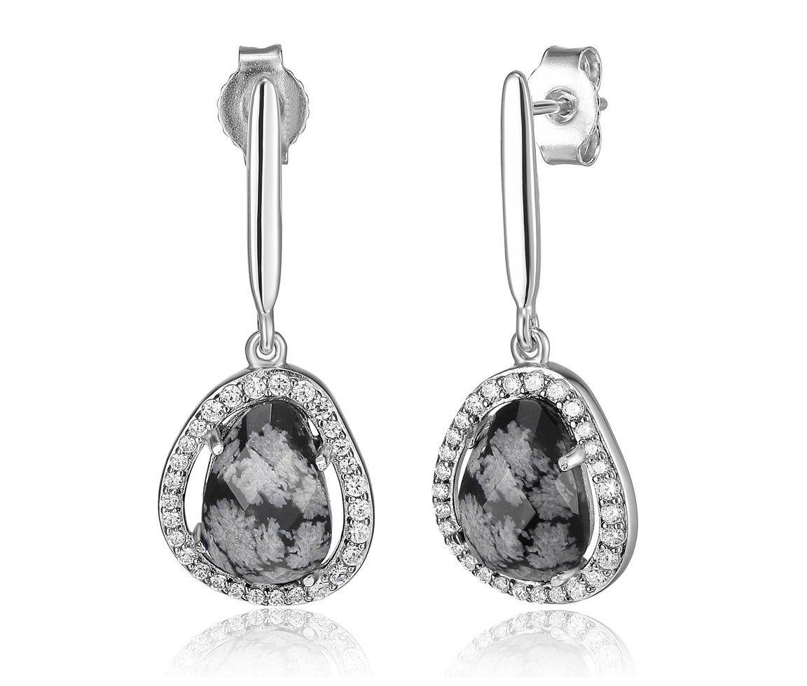 BOUCLES ELLE ARG. CRISTAUX AGATE GRIS-NO - PJ R2LBWMAJ58 - ELLE BOUCLES ELLE ARG. CRISTAUX AGATE GRIS-NO - PJ R2LBWMAJ58 - ELLE