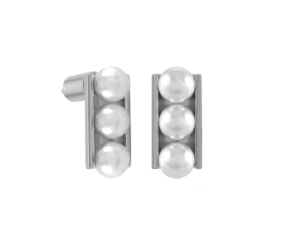 BOUCLES FIXES EN ACIER SERTIES DE 3 PERLES SYNTHÉTIQUES - IG SEA360 - VÉLORIA BOUCLES FIXES EN ACIER SERTIES DE 3 PERLES SYNTHÉTIQUES - IG SEA360 - VÉLORIA
