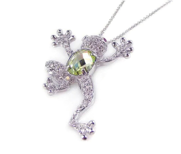 PENDENTIF GRENOUILLE EN ARGENT RHODIÉ SERTIE DE CUBIQUES ZIRCONIAS - SP STP00762 - BIJOUX D'IMPORTATION PENDENTIF GRENOUILLE EN ARGENT RHODIÉ SERTIE DE CUBIQUES ZIRCONIAS - SP STP00762 - BIJOUX D'IMPORTATION