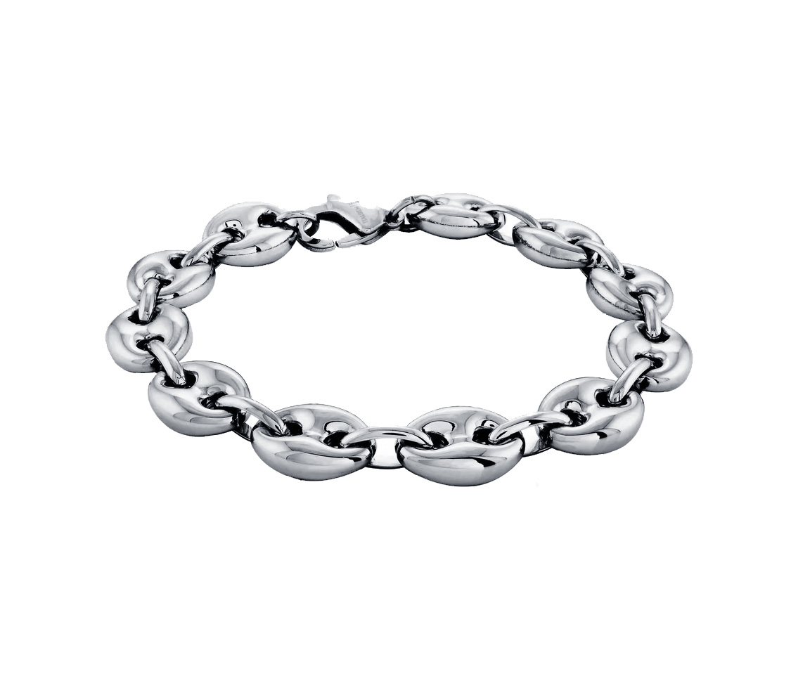 BRACELET EN ACIER À MAILLE GRAIN DE CAFÉ BRACELET EN ACIER À MAILLE GRAIN DE CAFÉ