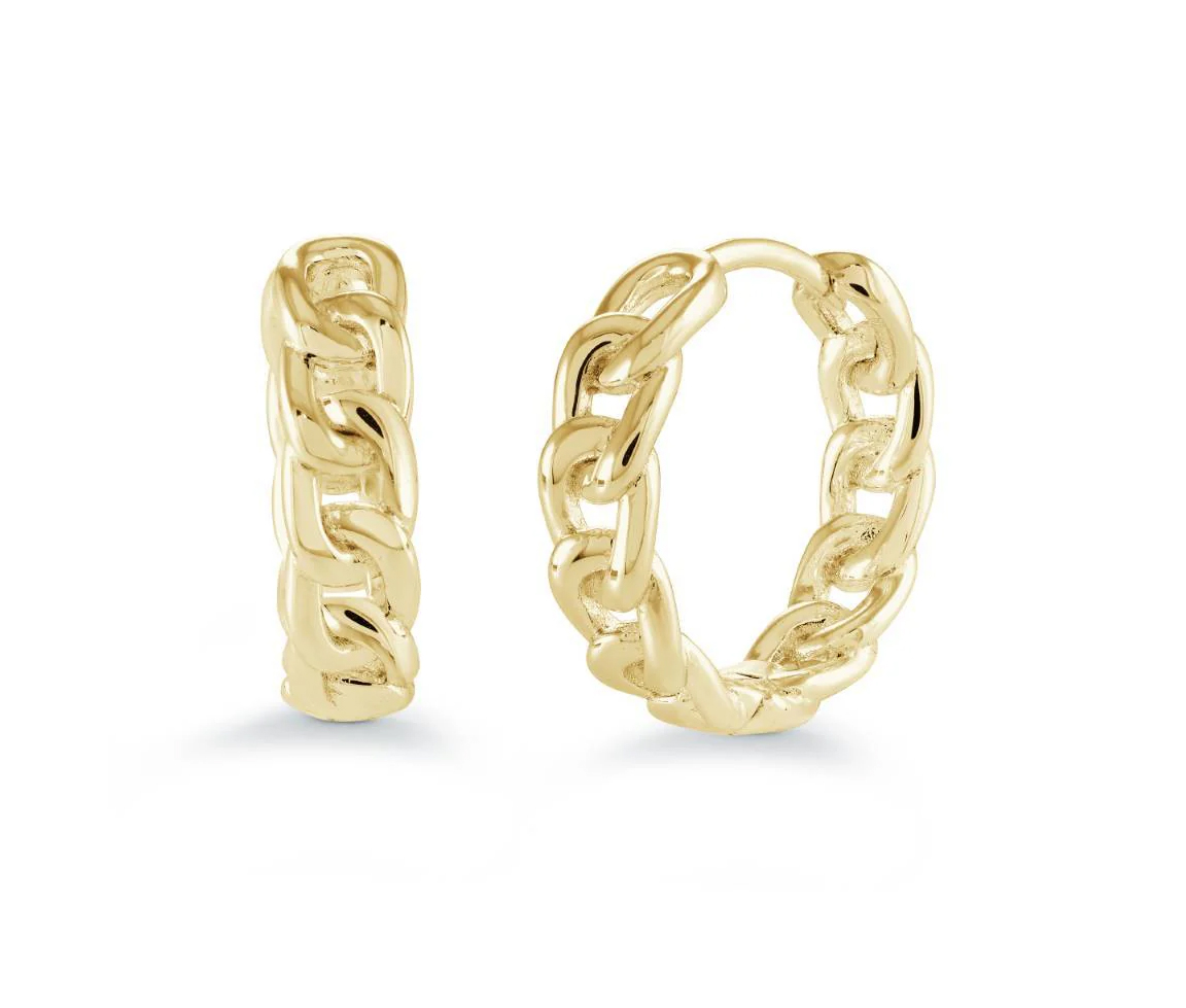 BOUCLES HUGGIES EN ACIER/PVD OR À MAILLE CUBAINE - IG SEA389 - VÉLORIA BOUCLES HUGGIES EN ACIER/PVD OR À MAILLE CUBAINE - IG SEA389 - VÉLORIA