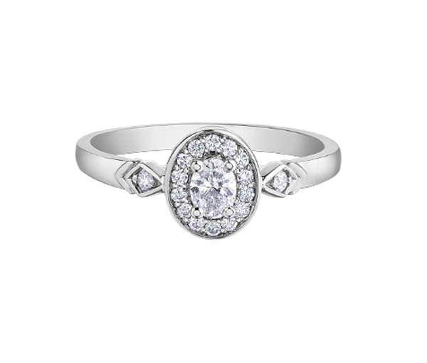 BAGUE EN OR 10K BLANC SERTIE DE DIAMANTS - CR DD7539 - BIJOUX CANADIEN BAGUE EN OR 10K BLANC SERTIE DE DIAMANTS - CR DD7539 - BIJOUX CANADIEN