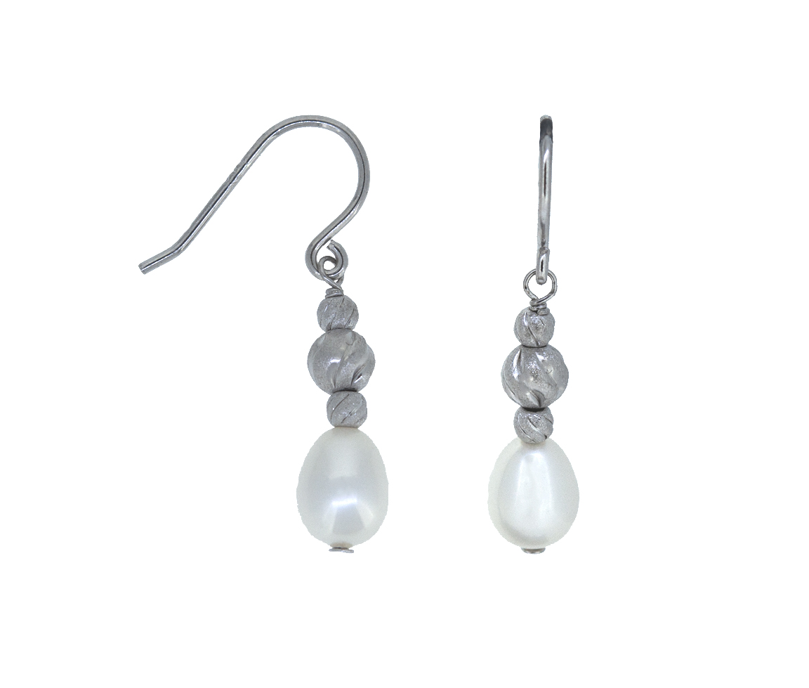 BOUCLES ARG P.EAU DOUCE 7.5MM - CG EF56980 - PERLE D'IMPORTATION BOUCLES ARG P.EAU DOUCE 7.5MM - CG EF56980 - PERLE D'IMPORTATION