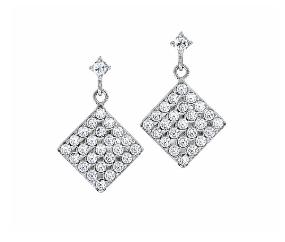 BOUCLES ARGENT LOSANGE BOUCLES ARGENT LOSANGE
