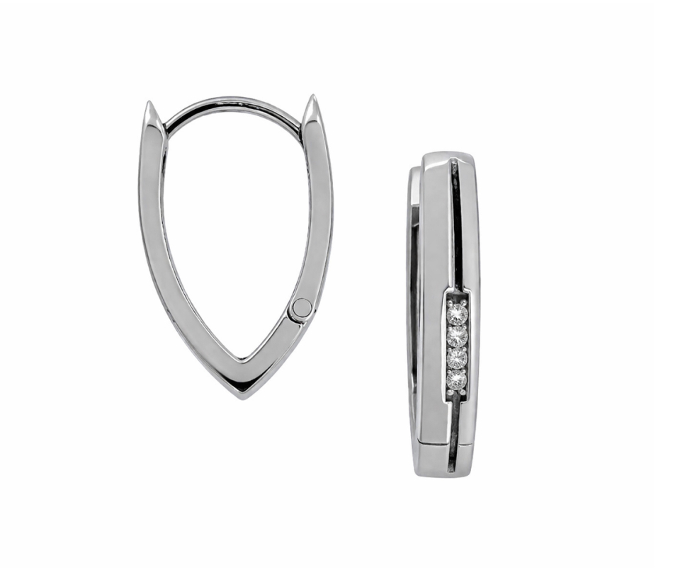 BOUCLES LOZANGES EN ARGENT RHODIÉ BOUCLES LOZANGES EN ARGENT RHODIÉ