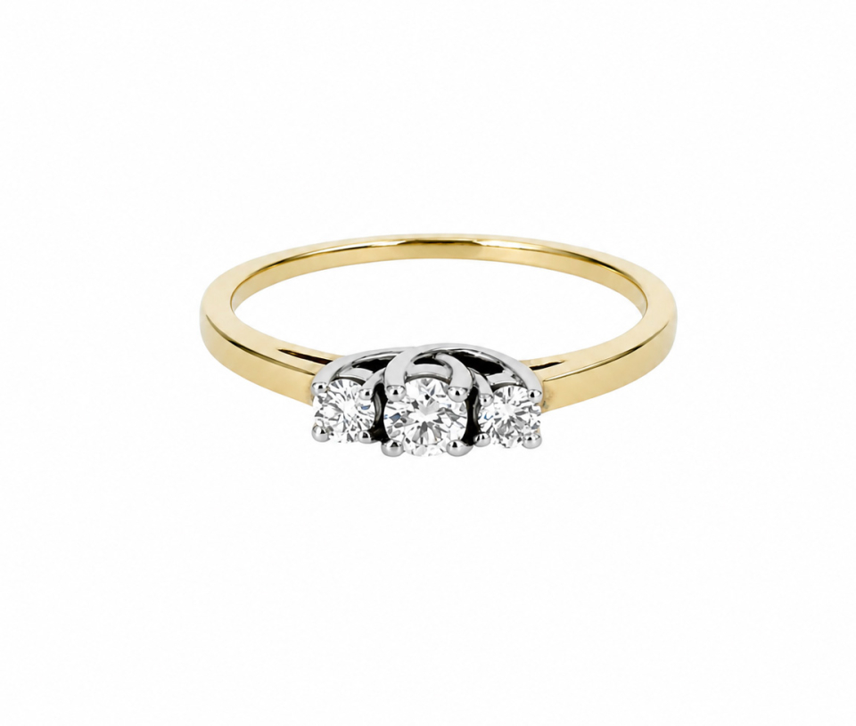 BAGUE TRINITÉ AVEC DIAMANTS DE LABORATOIRE BAGUE TRINITÉ AVEC DIAMANTS DE LABORATOIRE