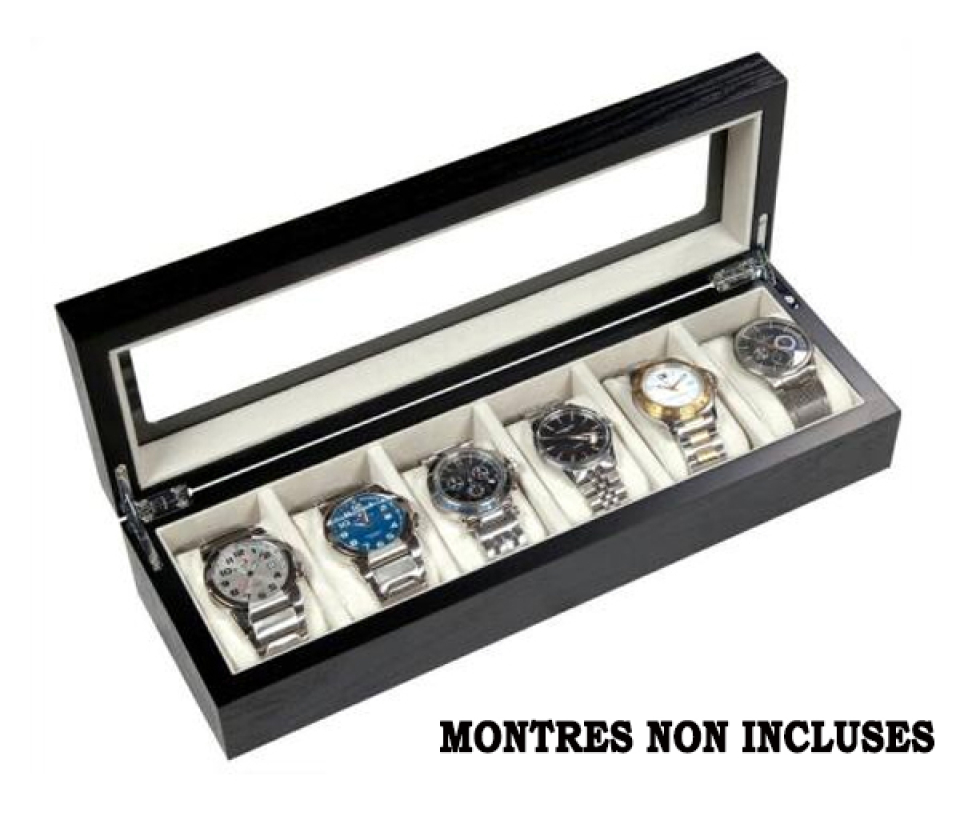 COFFRE POUR 6 MONTRES EN BOIS - JM WD906 - ALPINE COFFRE POUR 6 MONTRES EN BOIS - JM WD906 - ALPINE